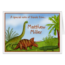 Carte de note jurassique de Merci de jungle de din cartes