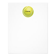 Carte de note plate personnalisée de balle de tenn invitations personnalisables