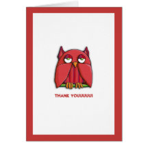Carte de note rouge de Merci d'anniversaire de hib