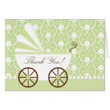 Carte de note vintage de Merci de voiture d'enfant