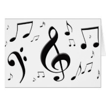 Carte de notes de enflement de musique