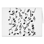 Carte de notes musicales - blanc et noir