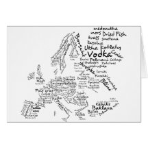Carte de nourriture de l'Europe