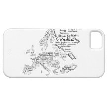 Carte de nourriture de l'Europe Coques Case-Mate iPhone 5