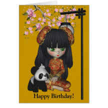Carte de panda de poupée de Kawaii Chine