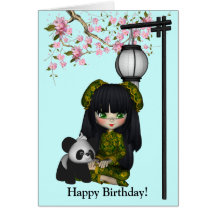 Carte de panda de poupée de Kawaii Chine