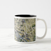 Carte de Paris pendant les 'Grands Travaux Mug À Café