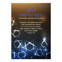 Carte de partie de bat mitzvah de guide d'ÉTOILE e Invitation