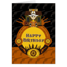 Carte de partie de cowboy de poncho