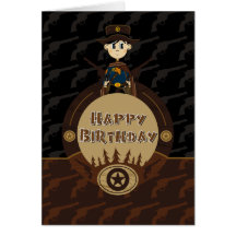 Carte de partie de cowboy de poncho
