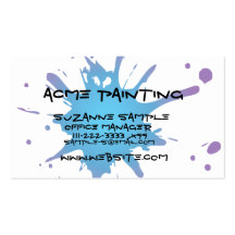 Carte de peinture cartes de visite personnelles