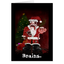 Carte de Père Noël de zombi