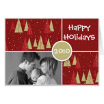 Carte de PhotoFrameGreeting de vacances d'arbre de