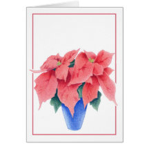 Carte de poinsettia
