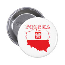 Carte de Polska avec Eagle Badges Avec Agrafe