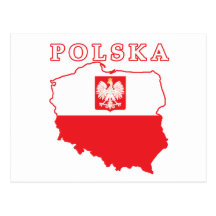Carte de Polska avec Eagle Cartes Postales