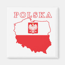 Carte de Polska avec Eagle Magnets Pour Réfrigérateur
