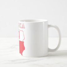 Carte de Polska avec Eagle Mug