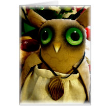Carte de POUPÉE de HIBOU de PERSONNALISER