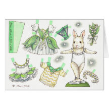 Carte de poupée de papier du muguet d'anniversaire