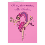 Carte de professeur de danse de Merci : Personnali