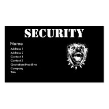 Carte de profil d'affaires de sécurité carte de visite