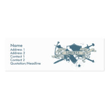 Carte de profil de bouclier de déesse cartes de visite professionnelles