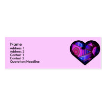 Carte de profil de coeur de calicot de chroma carte de visite