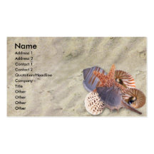 Carte de profil de coquilles cartes de visite personnelles