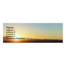 Carte de profil de coucher du soleil cartes de visite professionnelles