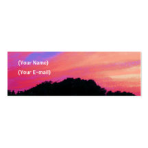 Carte de profil de coucher du soleil carte de visite