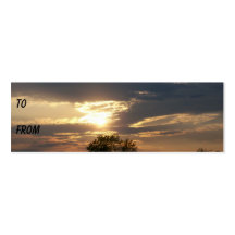 Carte de profil de coucher du soleil de rivage cartes de visite professionnelles