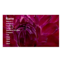 Carte de profil de fleurs carte de visite