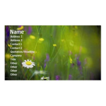 Carte de profil de fleurs carte de visite