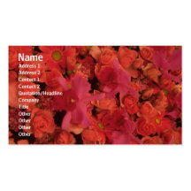 Carte de profil de fleurs carte de visite