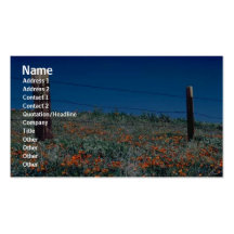 Carte de profil de fleurs cartes de visite professionnelles