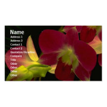 Carte de profil de fleurs modèles de cartes de visite