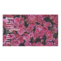 Carte de profil de fleurs modèles de cartes de visite