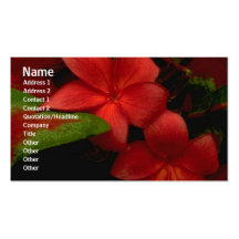 Carte de profil de fleurs cartes de visite personnelles