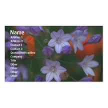 Carte de profil de fleurs cartes de visite personnelles