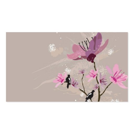 Carte de profil de magnolias modèles de cartes de visite