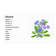 Carte de profil de myosotis des marais carte de visite