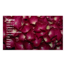 Carte de profil de pétales de rose de fleurs modèle de carte de visite