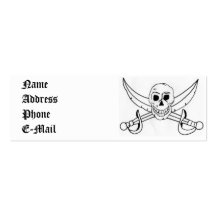 CARTE DE PROFIL DE PIRATE CARTES DE VISITE PERSONNELLES