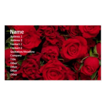 Carte de profil de roses de fleurs modèles de cartes de visite