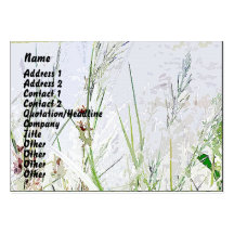 Carte de profil d'herbes de Digitals Modèle De Carte De Visite