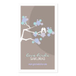 carte de profil d'inséparables de fleurs de cerisi modèle de carte de visite