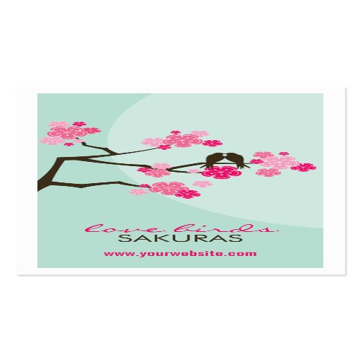 carte de profil d'inséparables de fleurs de cerisi carte de visite