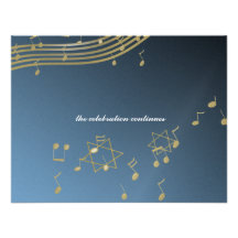 Carte de réception de la barre Mitzvah/de musique Cartons D'invitation