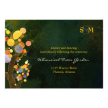 Carte de réception de mariage de monogramme de deu invitations personnalisées